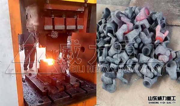 快鍛油壓機(jī)客戶使用現(xiàn)場(chǎng)加工萬向節(jié)